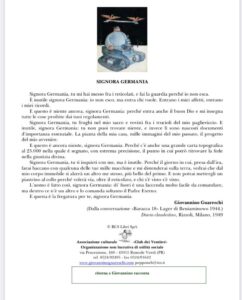 Poesia Signora Germania