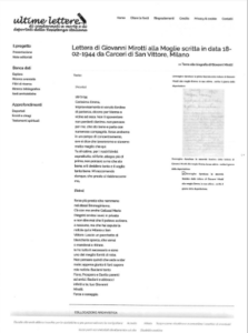 Ultima lettera di Giovanni alla moglie, 18 febbraio 1944